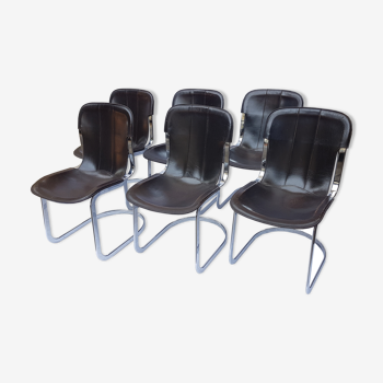 Ensemble de 6 chaises de la marque Cidue 1970