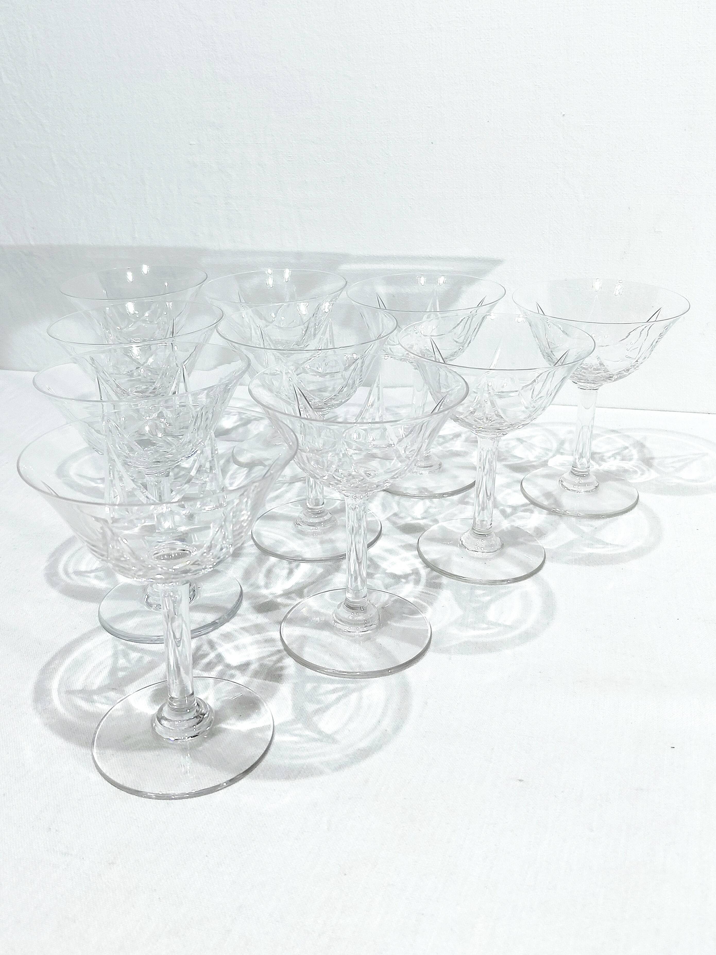 Saint Louis - 10 crystal champagne flutes - Lasalle model