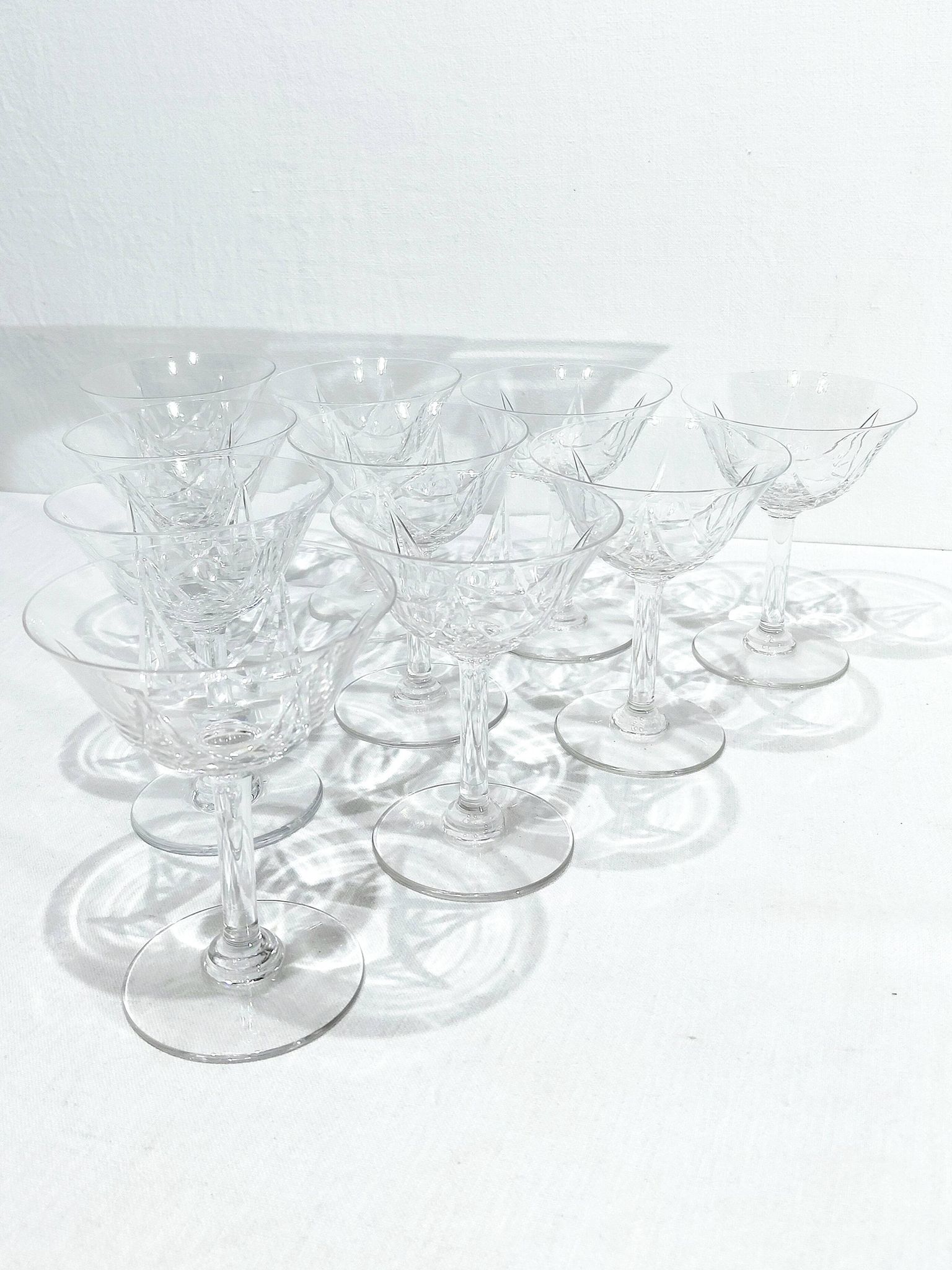 Saint Louis - 10 coupes à champagne en cristal - modèle Lasalle