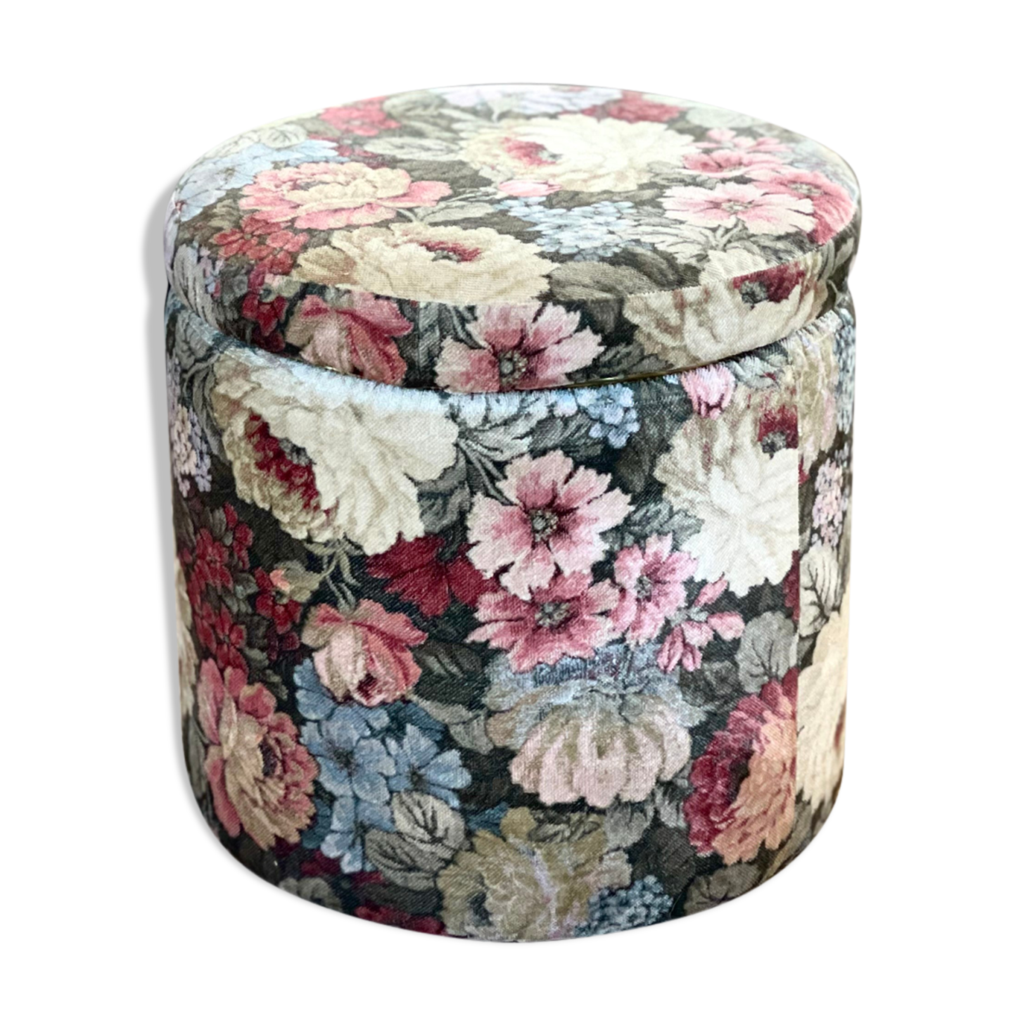 Pouf en velours 1970