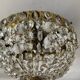 Old ceiling lamp basket in bronze and grapevines