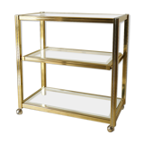Vintage Hollywood Regency style rolling side table