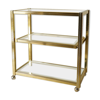 Vintage Hollywood Regency style rolling side table