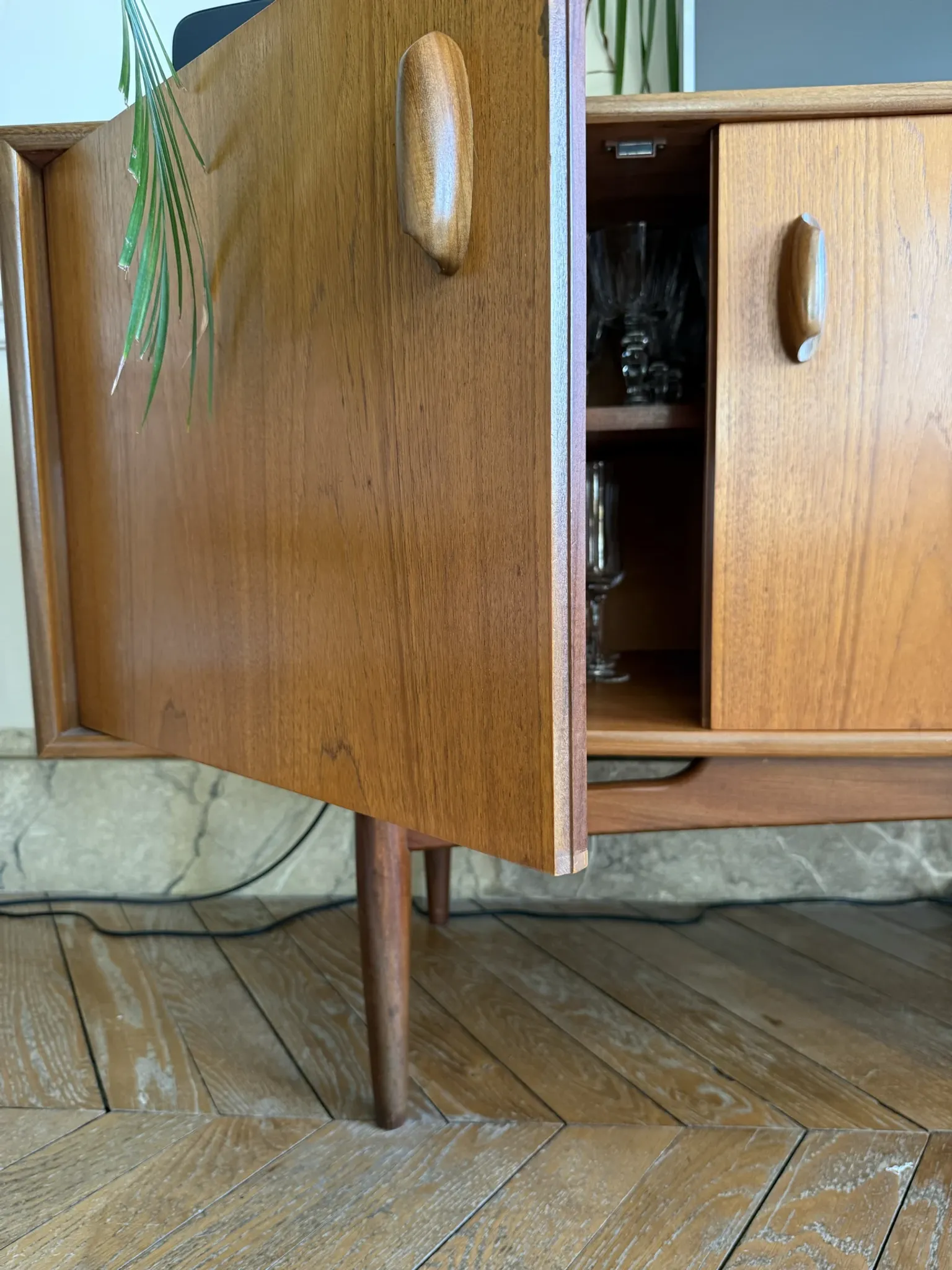 Vintage Scandinavian teak sideboard by G Plan, 1960.