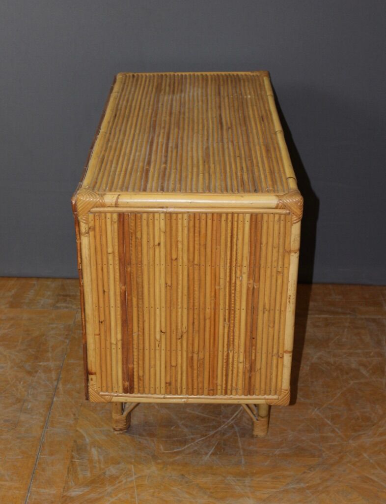 Bamboo design chest of drawers circa 1950