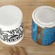Pair of Keith Haring pots in opaline.