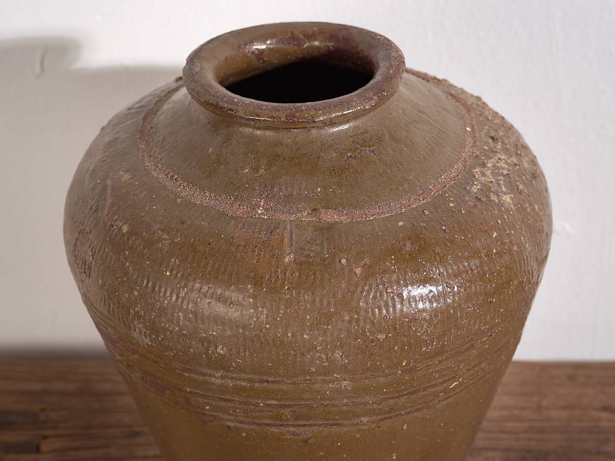 Small antique glazed ceramic vase (c.1900)