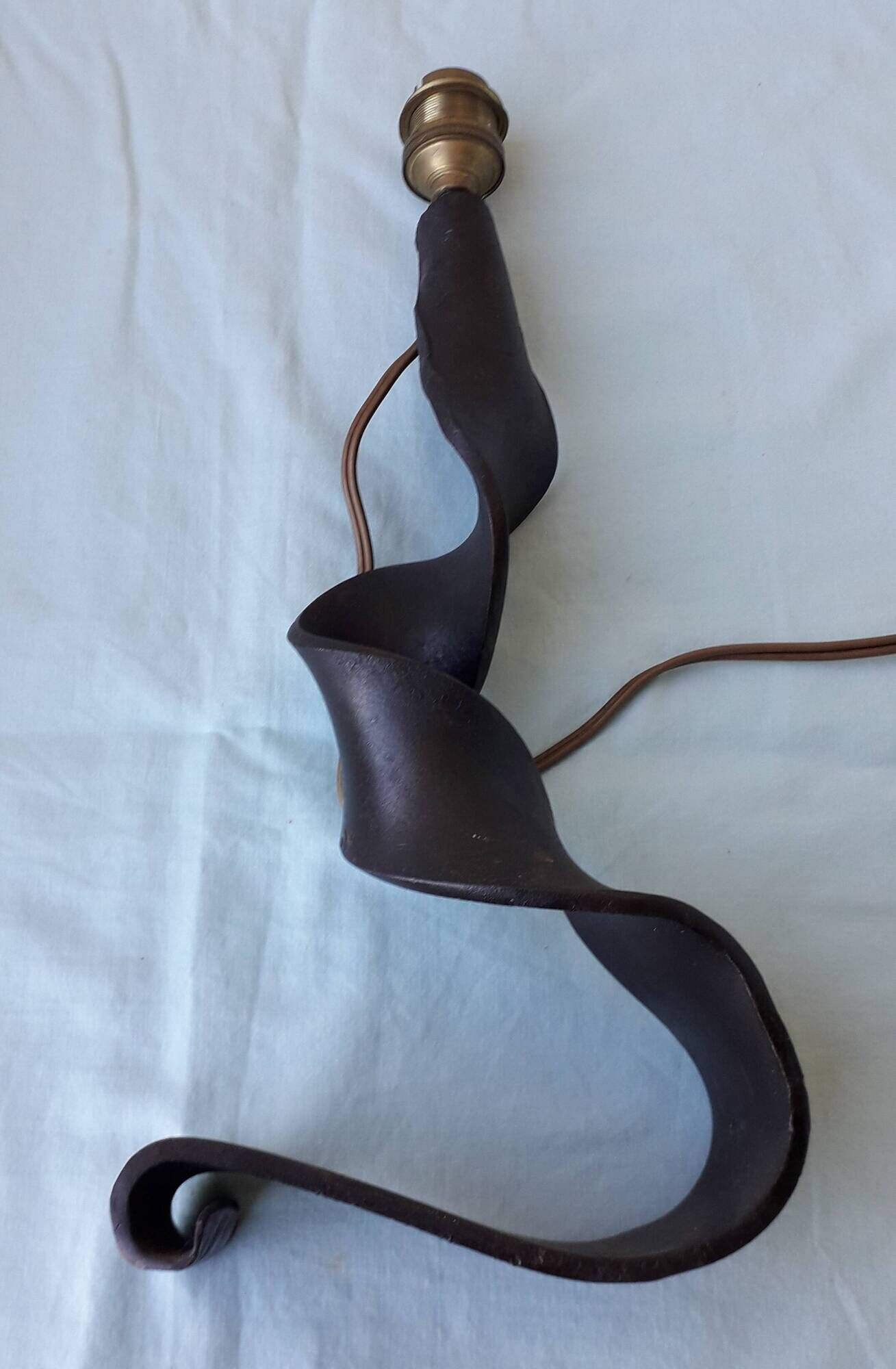 Wrought iron lamp base