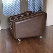 Vintage leather armchair C610 by Geoffrey Harcourt for Artifort, 1960s