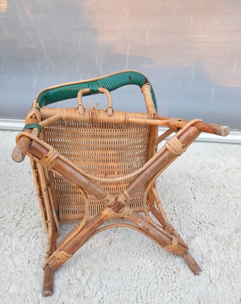 Children's chair rattan green Nature