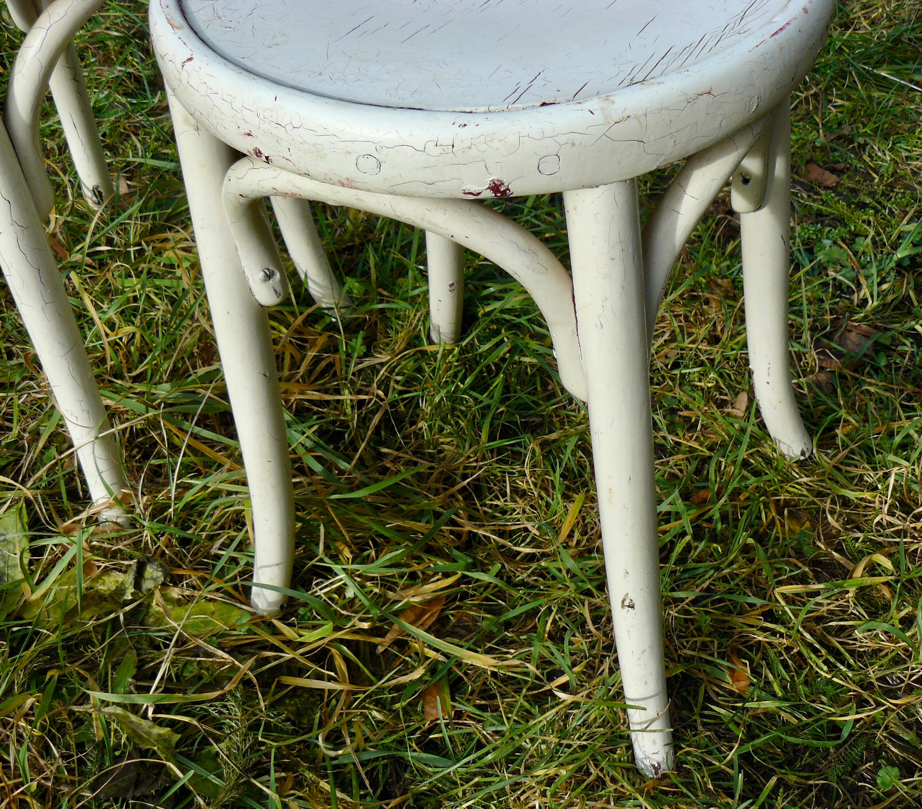 Paire de tabourets bistrots fischel bois courbé