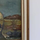 Original Swedish Mid-Century Oil on Canvas “Chair” by Jan Erik- Vintage & Framed