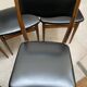 Set of 6 Scandinavian Skaï and teak wood chairs