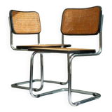 Pair of black Cesca chairs B32 Marcel Breuer