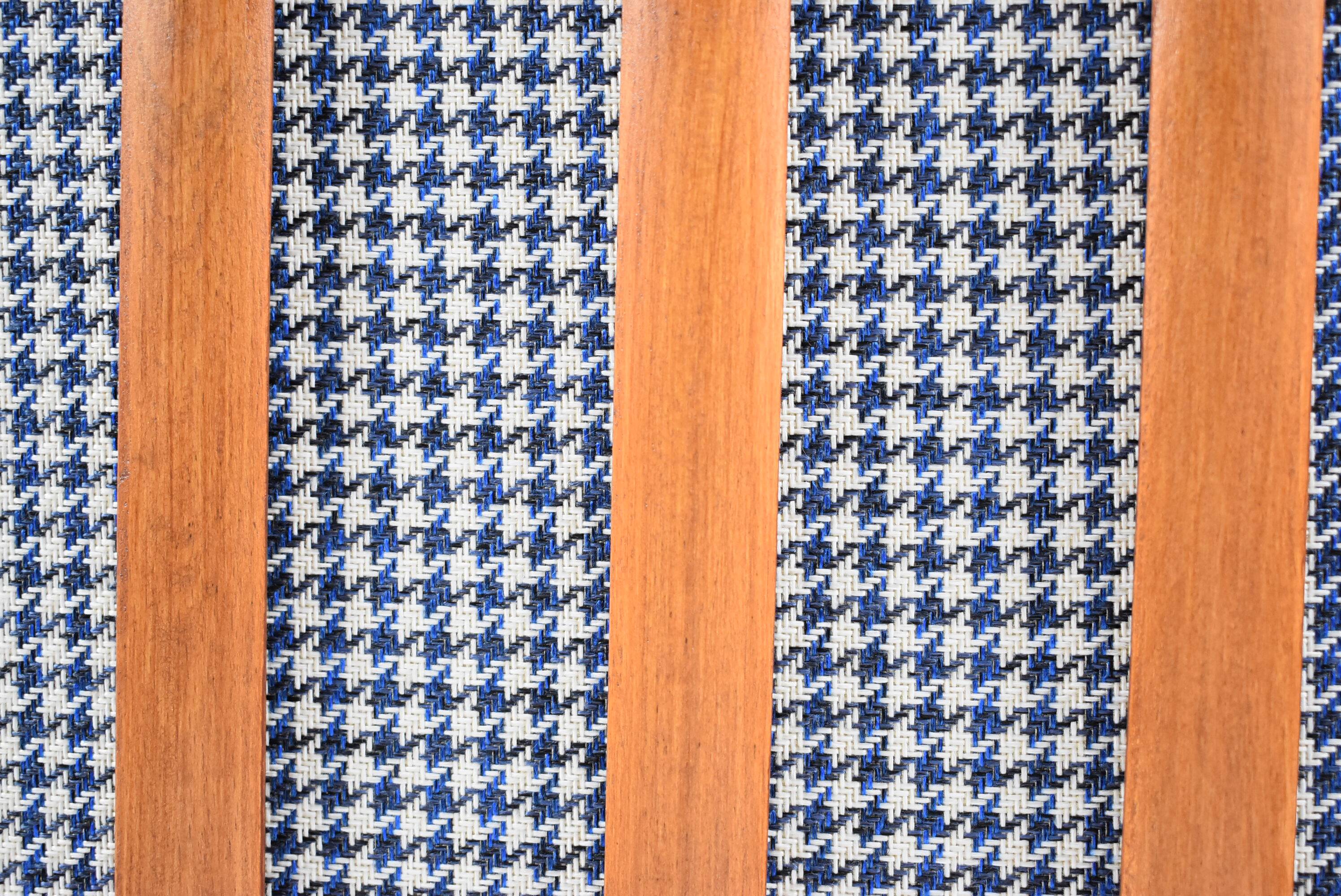 Fauteuil scandinave original Stefan, entièrement restauré, icône des années 1960, pied de poule