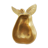 Brass pear trinket bowl