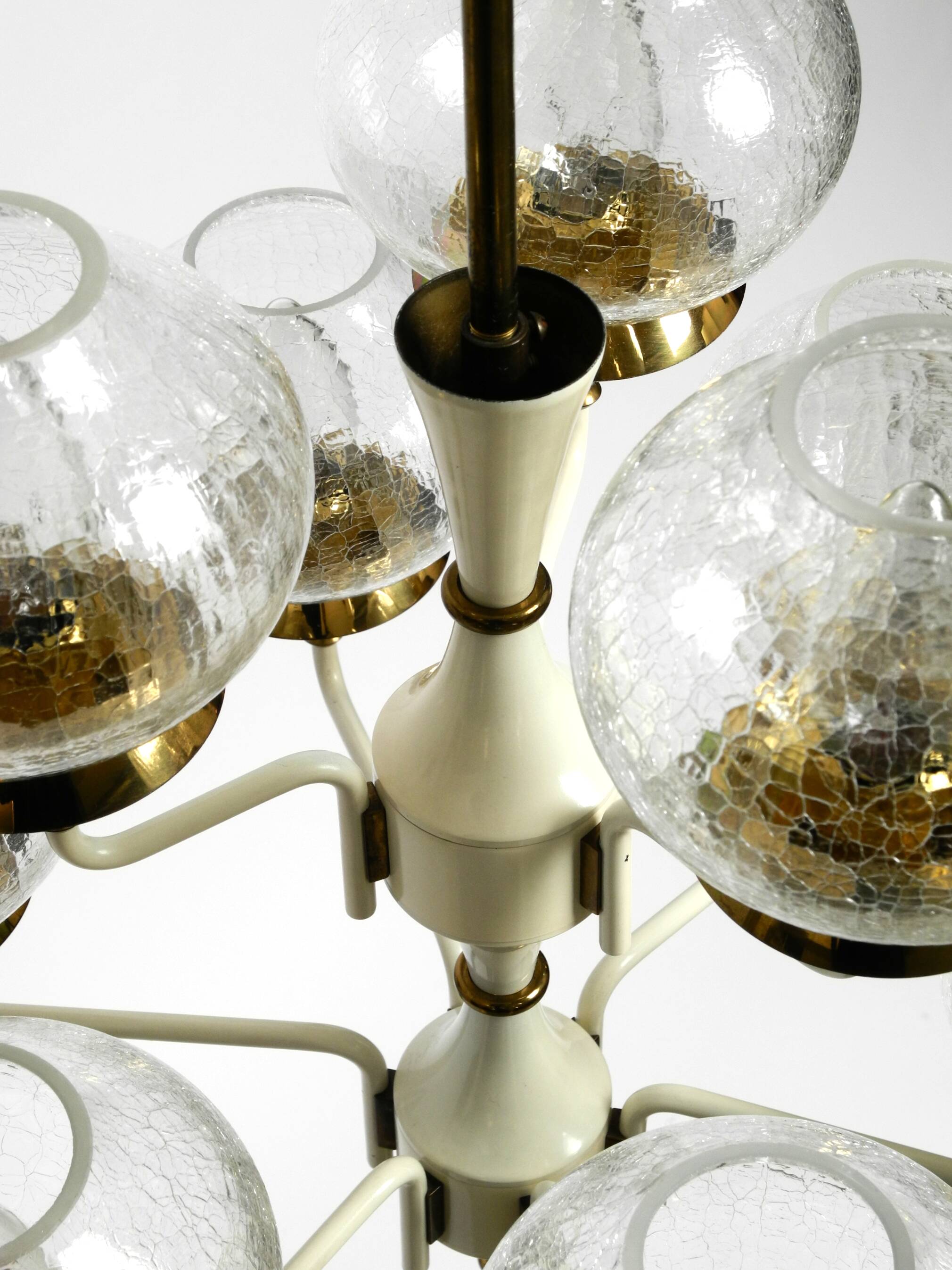 Beautiful 1960s brass glass Tulipan ceiling lamp by Hans Agne Jakobsson