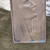 Bronze plaque of the Virgin Mary by Max Le Verrier