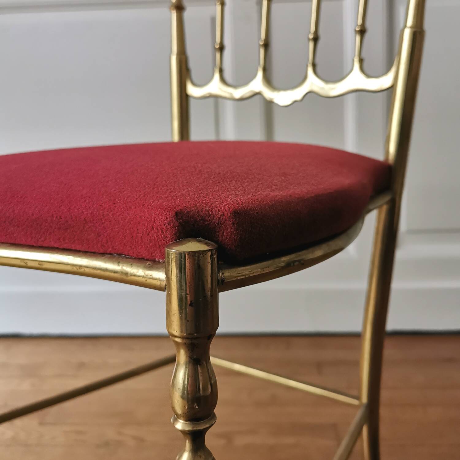 Chiavari chair in golden brass, 1950s