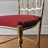 Chiavari chair in golden brass, 1950s