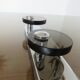 Fontana Arte chrome metal and smoked glass coat rack 70