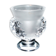 LALIQUE frosted crystal vase, Saint-Cloud model with acanthus leaves, 1950-1960
