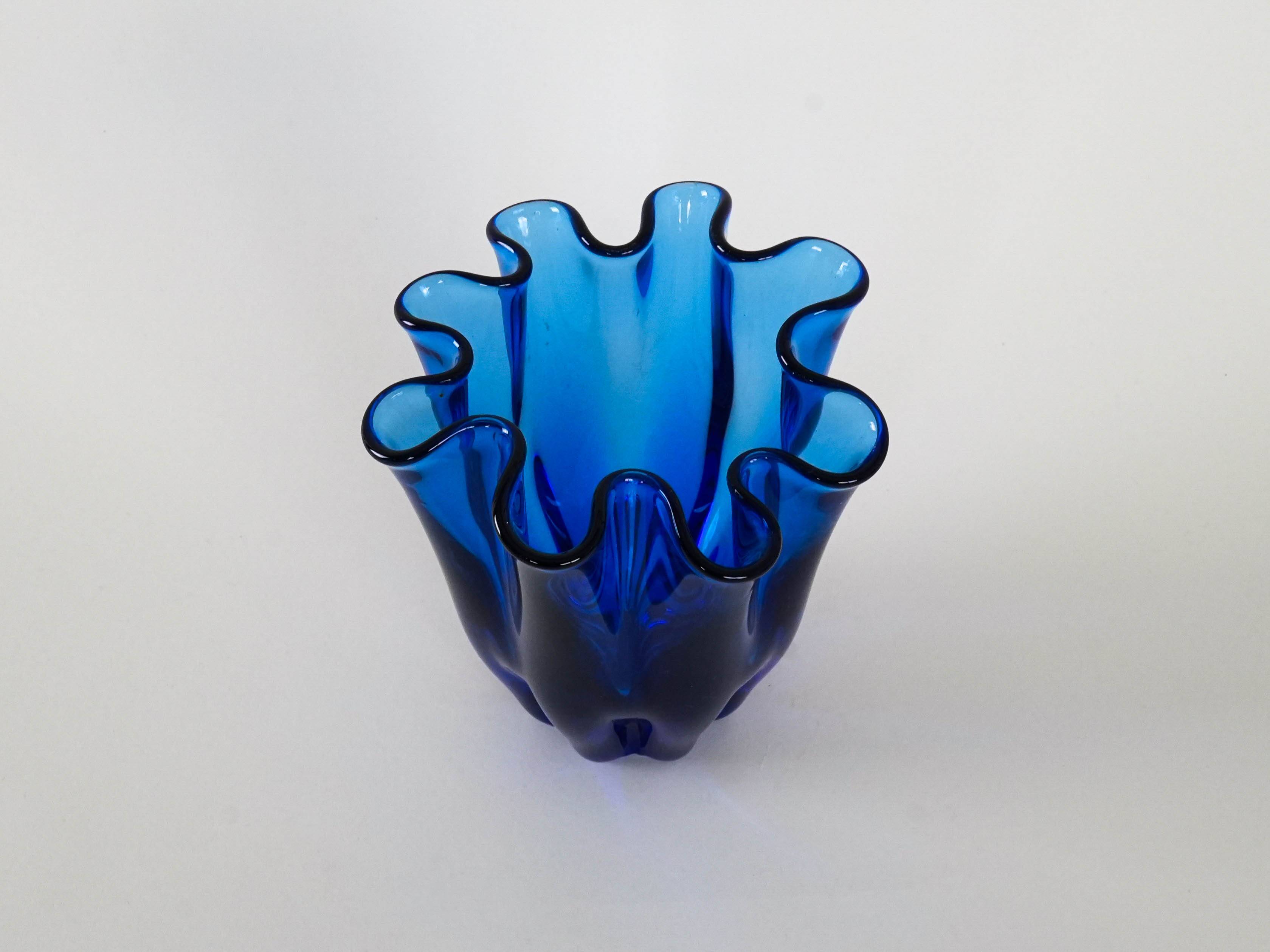 Cobalt vase, Danish design, 1970s, made in Denmark