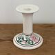 Pair of hand-painted English porcelain candlesticks