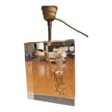 Fractal resin lamp foot with inclusion by pierre giraudon circa 1970