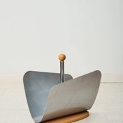 Porte-revues en métal et bois Memphis, 1980s