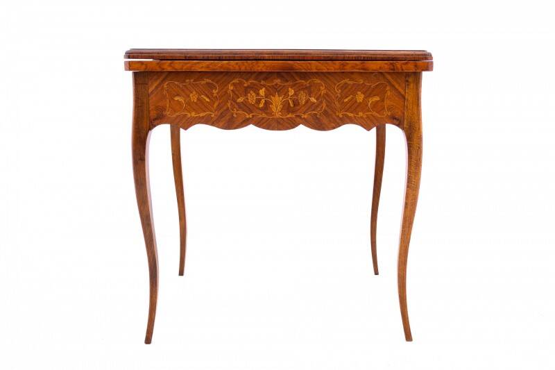 Inlaid card table, France, circa 1860. Empire