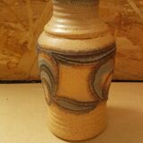 Ancien vase céramique beige gris brun w. germany vintage