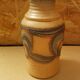 Old beige gray brown ceramic vase w. germany vintage