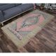 Vintage Turkish Oushak handmade wool runner rug 130x238