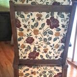 Fabric and wood armchair, comfort, relax, 1950s