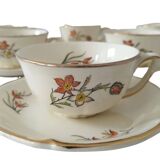 Saverne Céranord Saint Amand Semi Vitrified Tea Service 12 Pieces 1960s