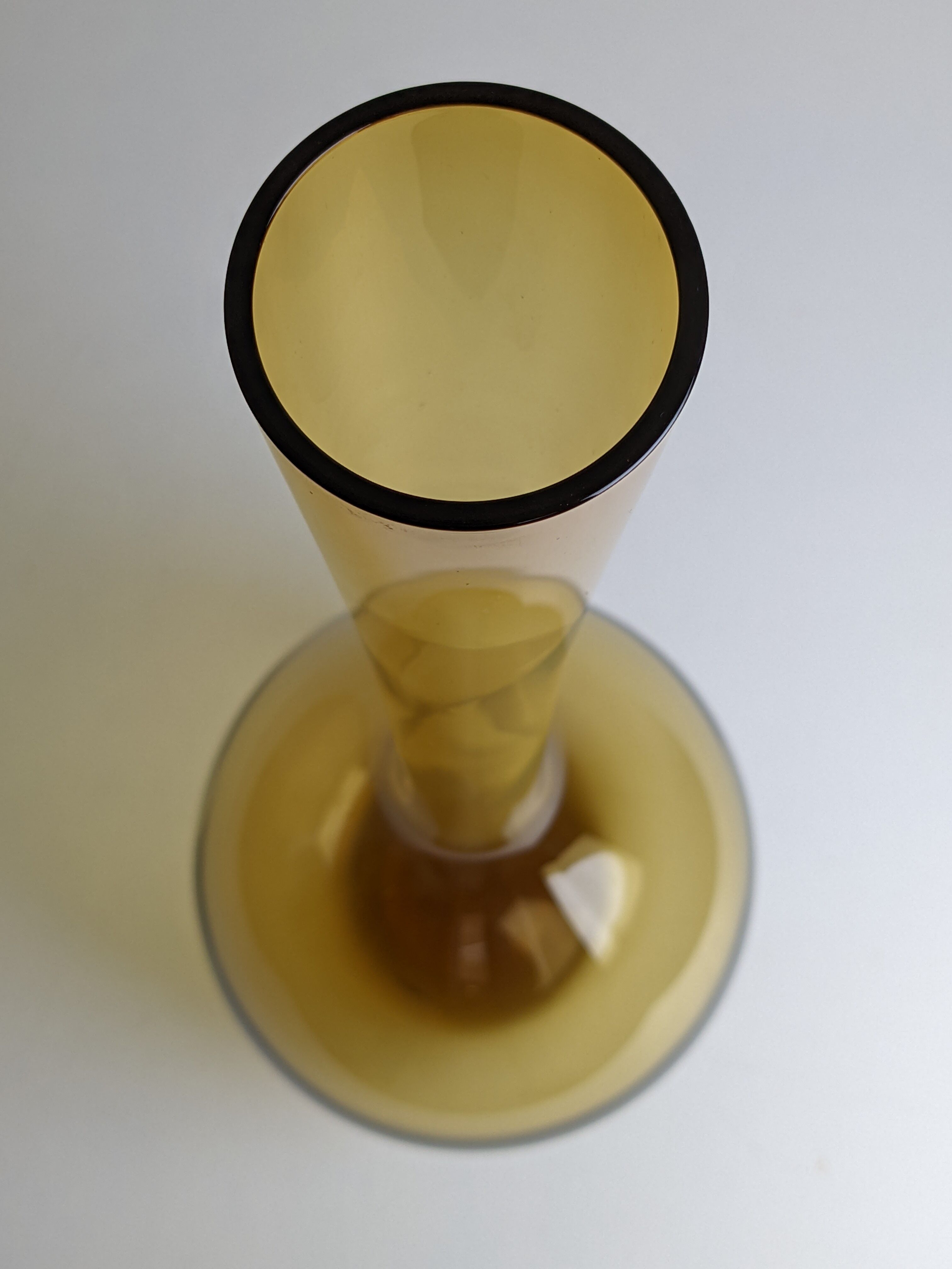 Large scandinavian vase in blown glass by arthur percy for gullaskruf, sweden - 50s