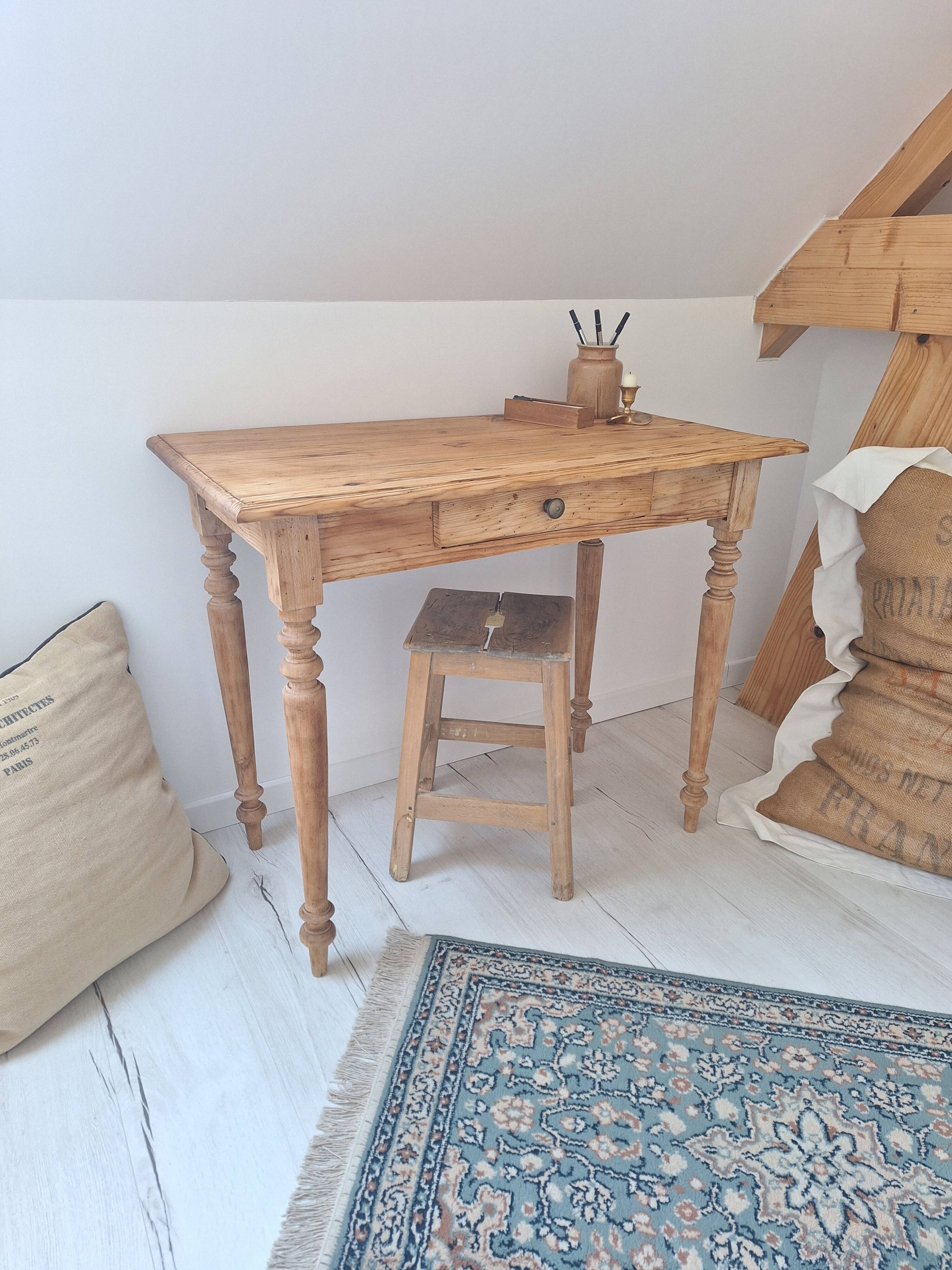 Bureau / Console / Table d'appoint de ferme style campagne en bois massif