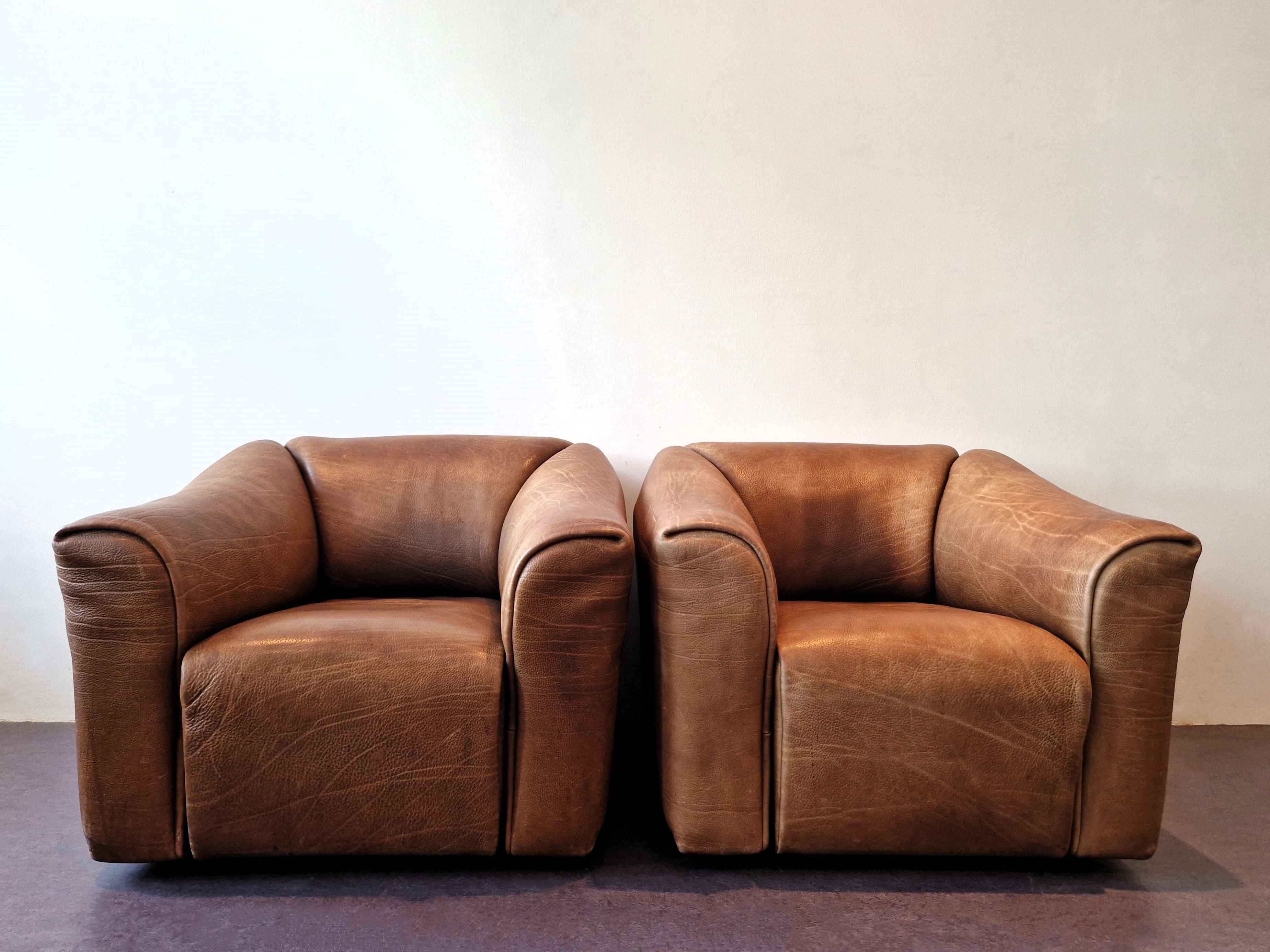 DS-47 brown leather lounge chair by De Sede, Switzerland 1970's