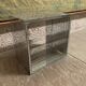 Modular bookcase, shelves composed of cubes facets of glass desselles