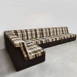 Canapé lounge modulaire vintage à motif à carreaux