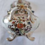 Antique Masons Sauce Boat with Lid English Porcelain Chinoiserie F