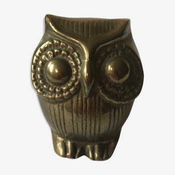 Owl owl in brass year 1970