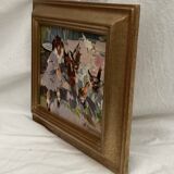 Tableau Huile sur toile marouflée sur carton dimension : 28x33 cm-