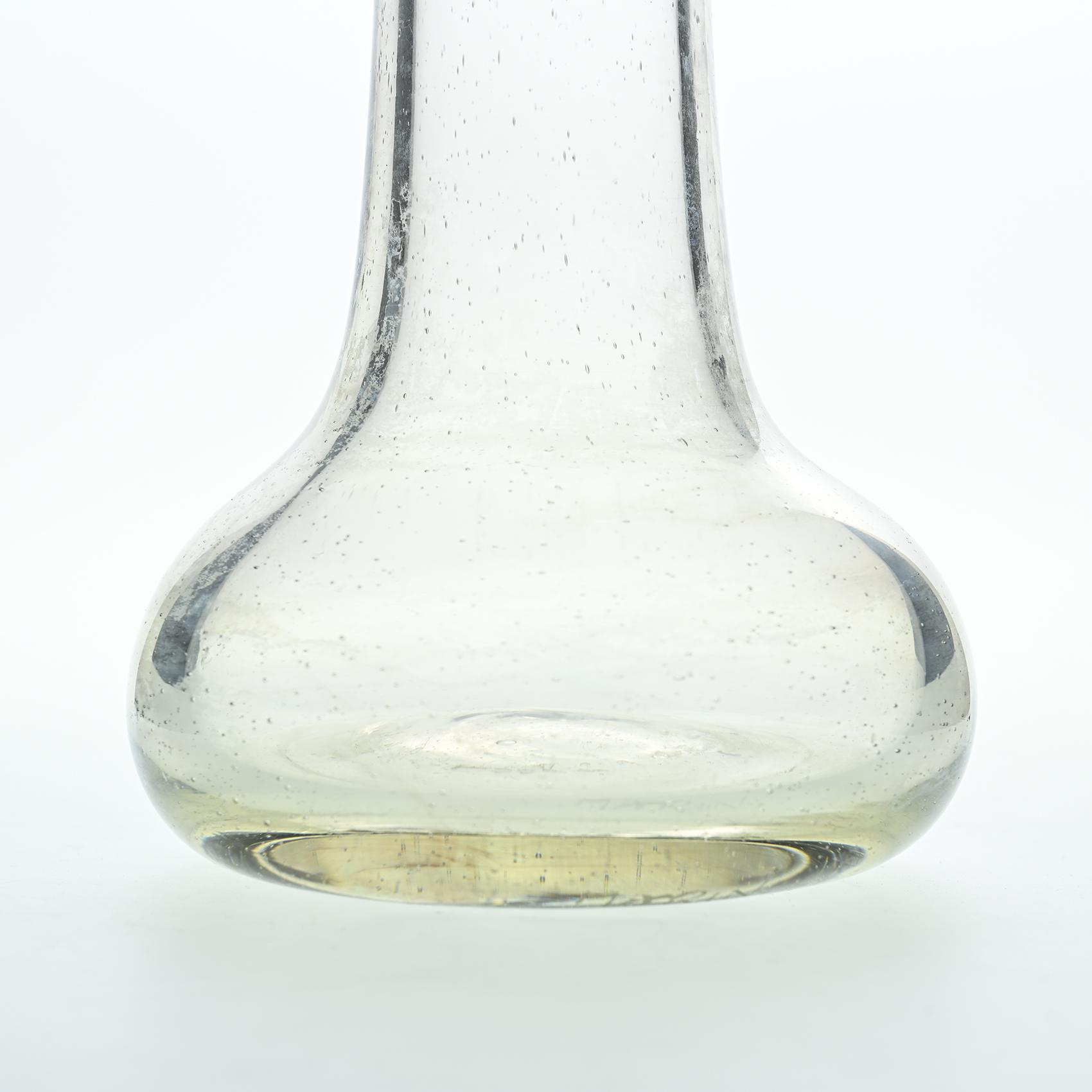 Blown glass soliflore vase by Claude Morin, Dieulefit circa 1975