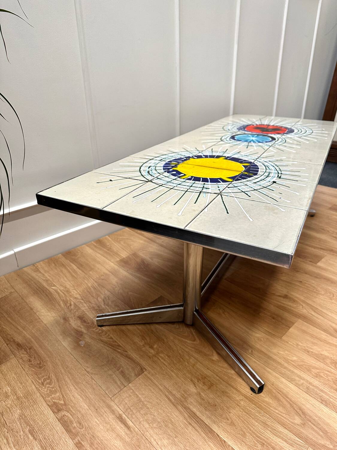 Colorful ceramic coffee table