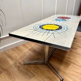 Colorful ceramic coffee table