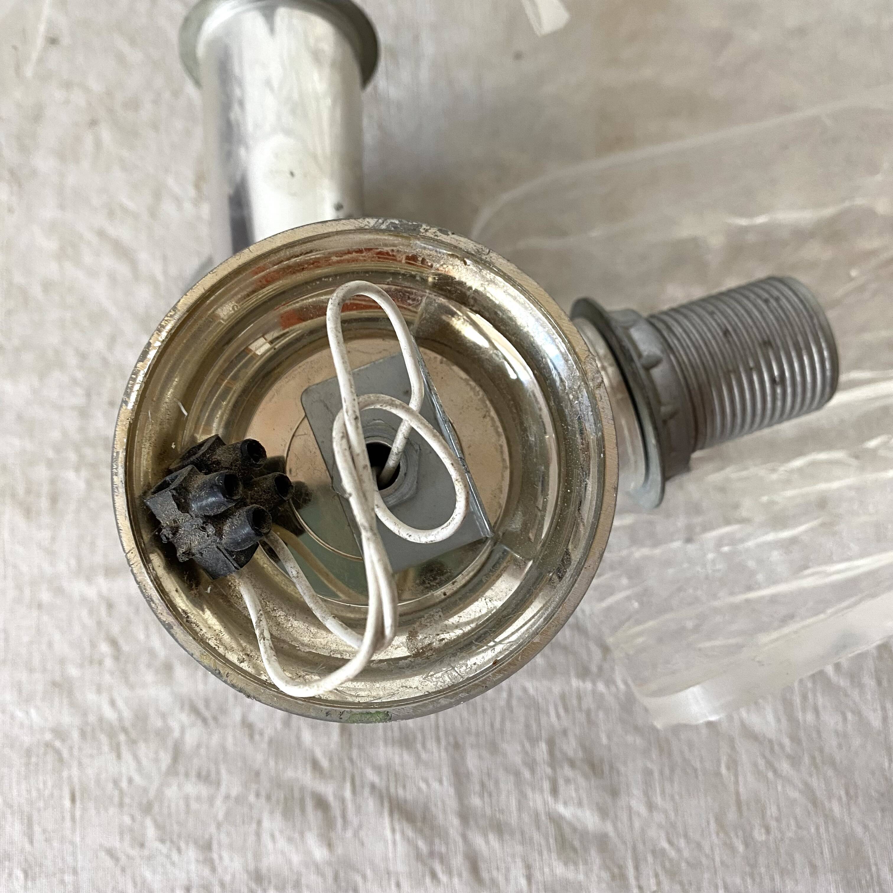 Pair of vintage cast perspex wall lights