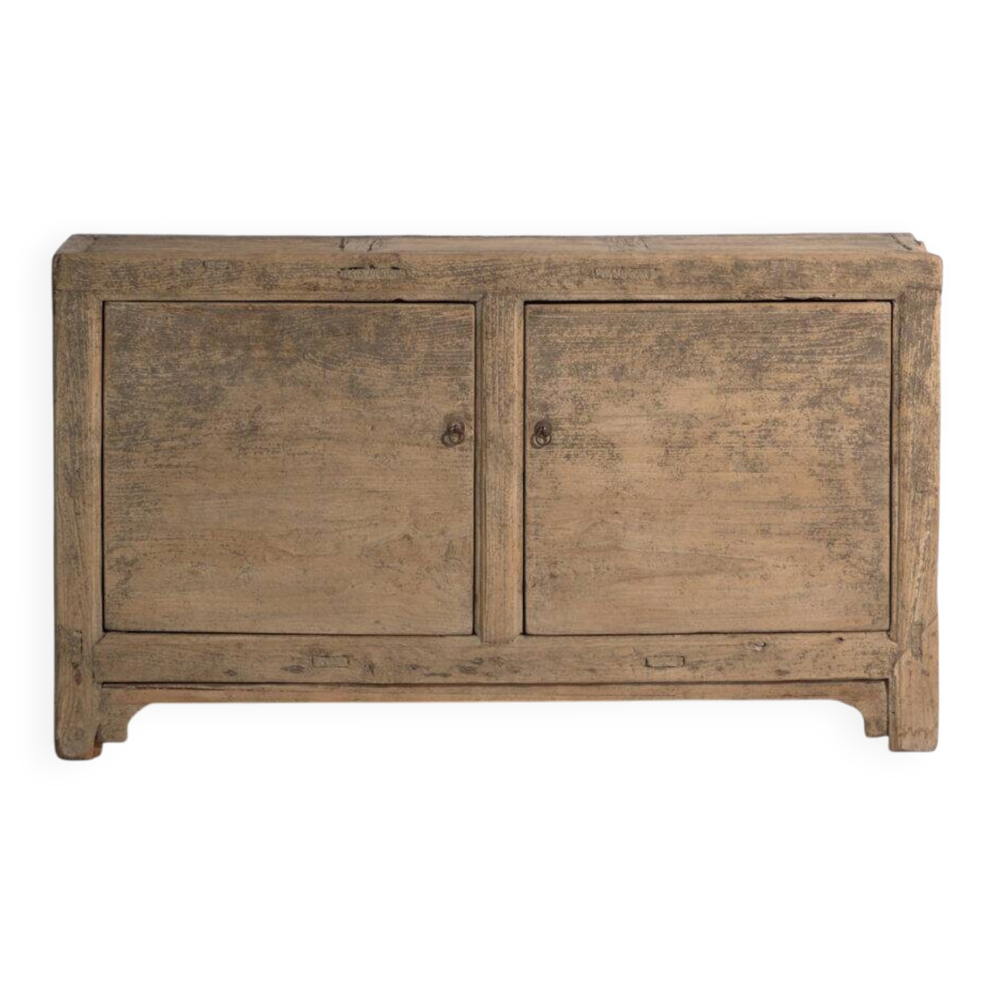 Long antique buffet in elm with two doors – China, circa 1950