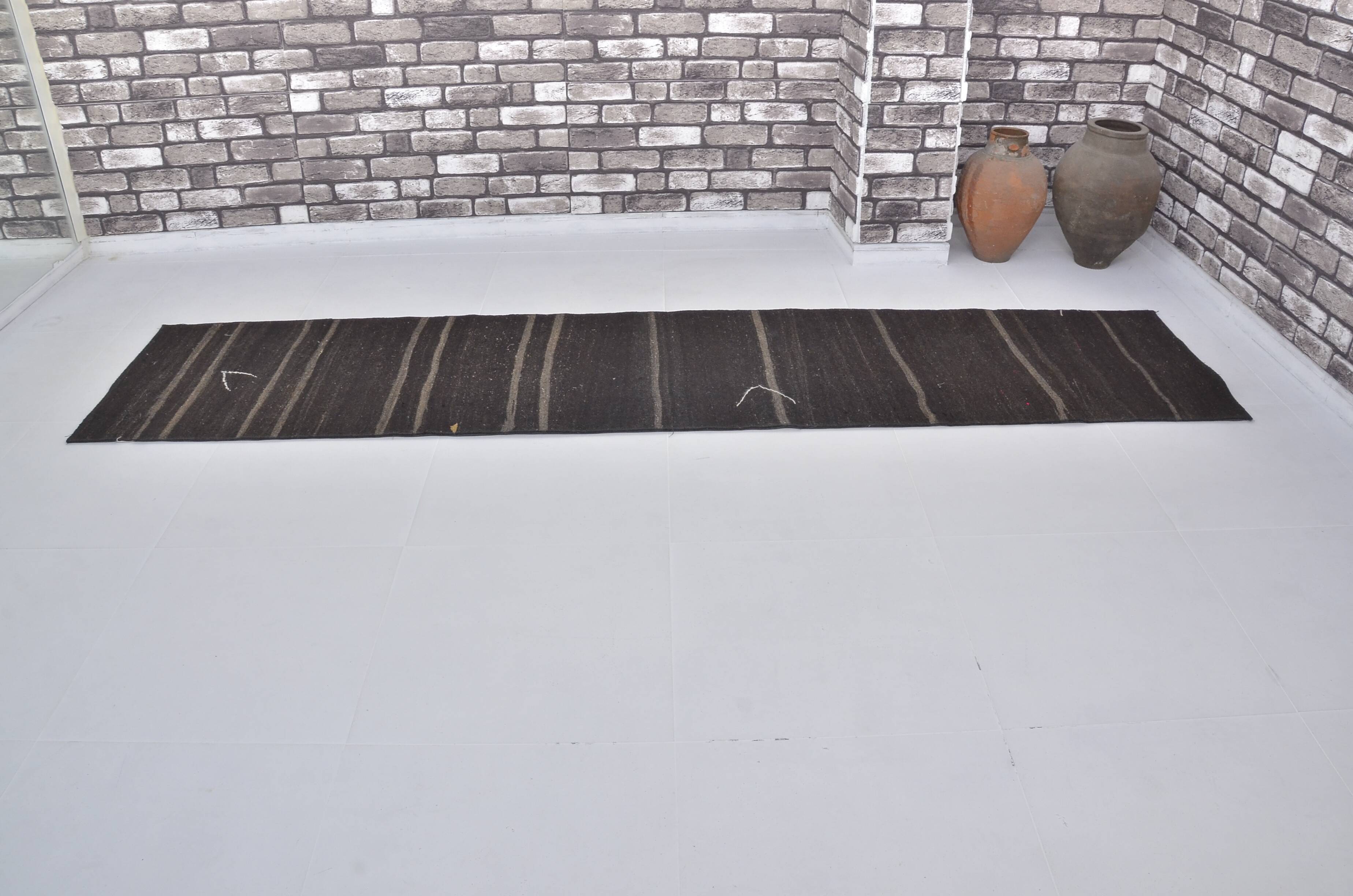 Goat Hair Neutral Kilim Runner sku3819